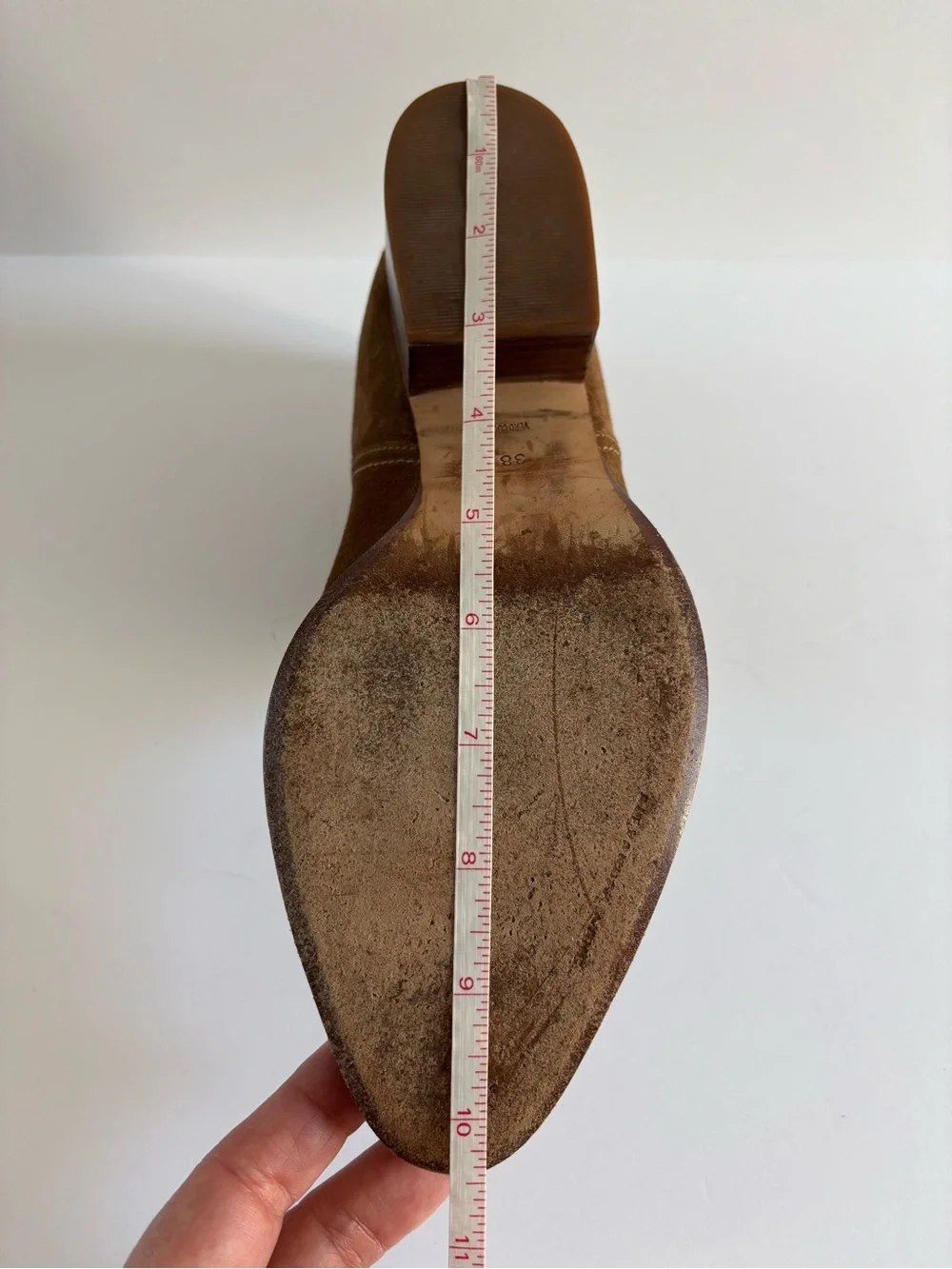 Alexander Wang Kori Suede Lift Heel Oxford Booties Brown Size 38 US8